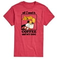 thumbnail image 1 of Mickey & Friends - Coffee and My Dog - Men's Short Sleeve Graphic T-Shirt, 1 of 5