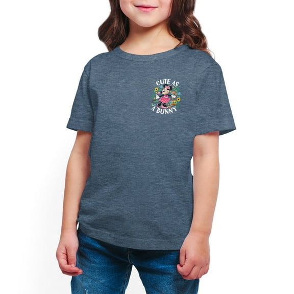 Mickey & Friends - Cute As A Bunny - Toddler And Youth Girls Short Sleeve Graphic T-Shirt