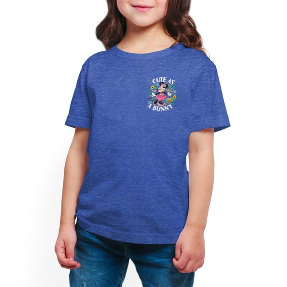 Mickey & Friends - Cute As A Bunny - Toddler And Youth Girls Short Sleeve Graphic T-Shirt