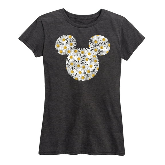 Mickey & Friends - Daisies Mickey Silhouette - Women's Short Sleeve Graphic T-Shirt