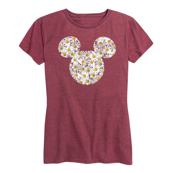 Mickey & Friends - Daisies Mickey Silhouette - Women's Short Sleeve Graphic T-Shirt