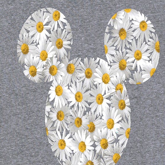 Mickey & Friends - Daisies Mickey Silhouette - Women's Short Sleeve Graphic T-Shirt