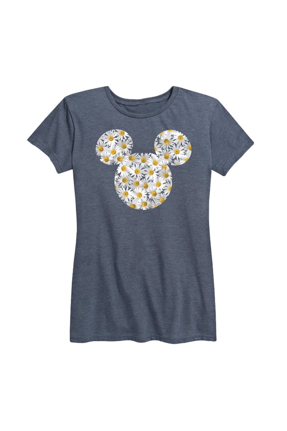 - Mickey Head Daisies - Women's Short Sleeve Graphic T-Shirt