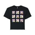thumbnail image 1 of Mickey & Friends - Daisy Emotions Grid - Juniors Cropped Cotton Blend T-Shirt, 1 of 5