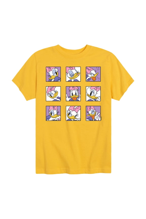 Mickey & Friends - Daisy Emotions Grid - Toddler And Youth Short Sleeve Graphic T-Shirt