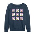 thumbnail image 1 of Mickey & Friends - Daisy Emotions Grid - Women's Lightweight French Terry Long Sleeve Shirt, 1 of 5