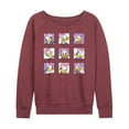 thumbnail image 1 of Mickey & Friends - Daisy Emotions Grid - Women's Lightweight French Terry Long Sleeve Shirt, 1 of 5
