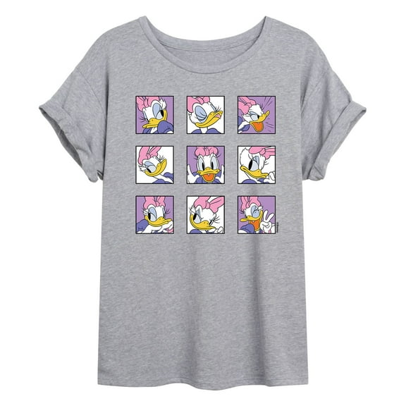 Mickey & Friends - Daisy Emotions Grid - Women's Oversized T-Shirt