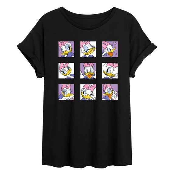 Mickey & Friends - Daisy Emotions Grid - Women's Oversized T-Shirt