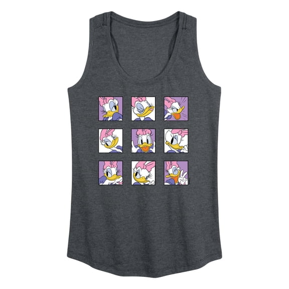 Mickey & Friends - Daisy Emotions Grid - Women's Racerback Tank Top