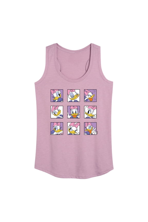 Mickey & Friends - Daisy Emotions Grid - Women's Racerback Tank Top