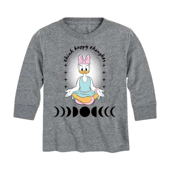 Mickey & Friends - Daisy Think Happy Thoughts - Toddler And Youth Long Sleeve Graphic T-Shirt