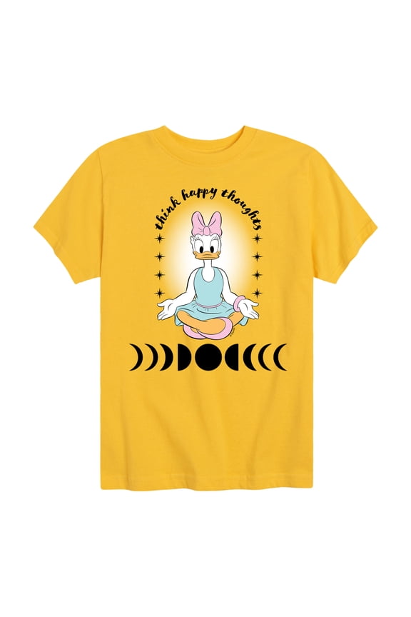 Mickey & Friends - Daisy Think Happy Thoughts - Toddler And Youth Short Sleeve Graphic T-Shirt