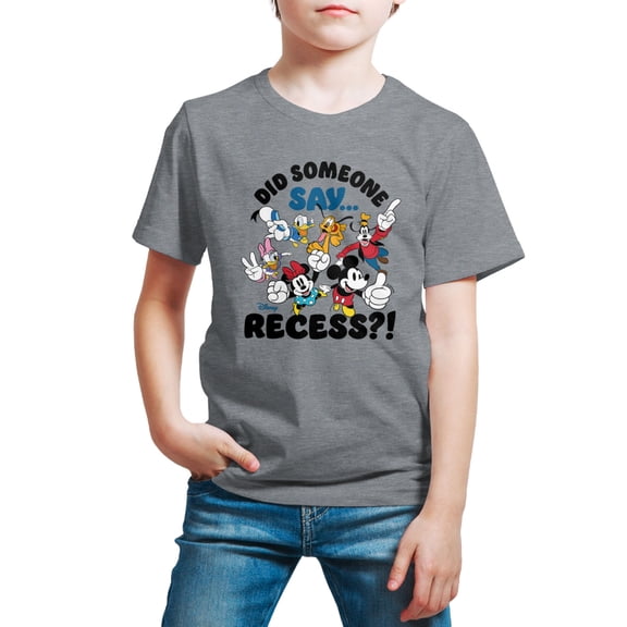 Mickey & Friends - Did Someone Say Recess - Youth Short Sleeve Graphic T-Shirt