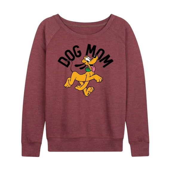 Mickey & Friends - Dog Mom Pluto - Women's Lightweight French Terry Long Sleeve Shirt