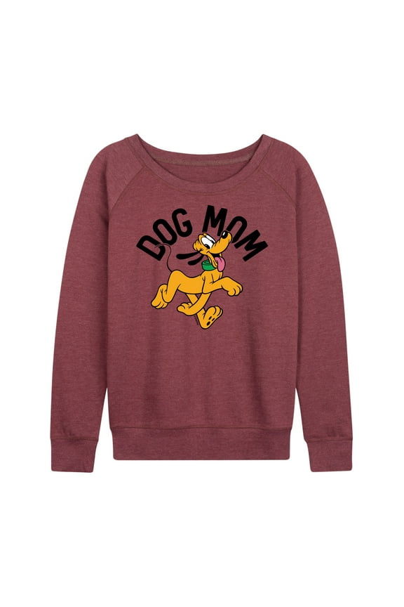 Mickey & Friends - Dog Mom Pluto - Women's Lightweight French Terry Long Sleeve Shirt