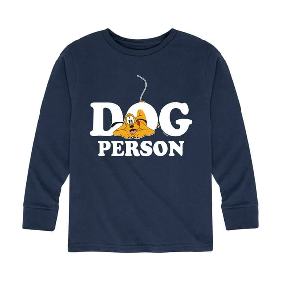 Mickey & Friends - Dog Person - Toddler And Youth Long Sleeve Graphic T-Shirt