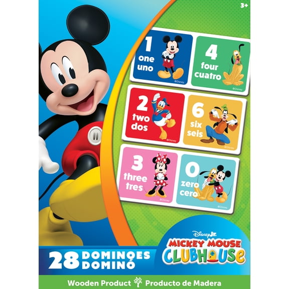 MasterPieces Disney Wood Dominoes - Mickey Mouse & Friends 28 Piece Educational Dominoes Set - Age 3+