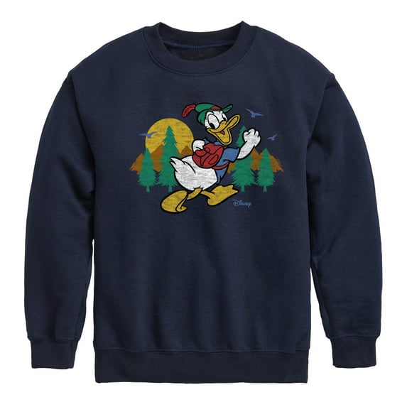 Disney - Mickey & Friends - Donald Duck Goes on a Hike - Toddler And Youth Crewneck Fleece Sweatshirt