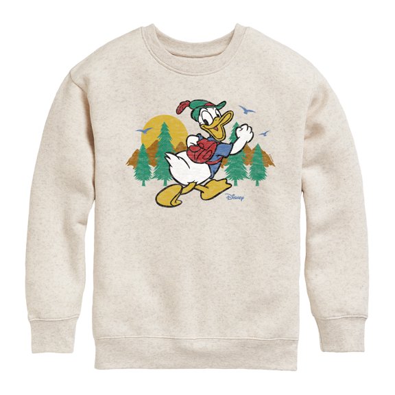 Disney - Mickey & Friends - Donald Duck Goes on a Hike - Toddler And Youth Crewneck Fleece Sweatshirt