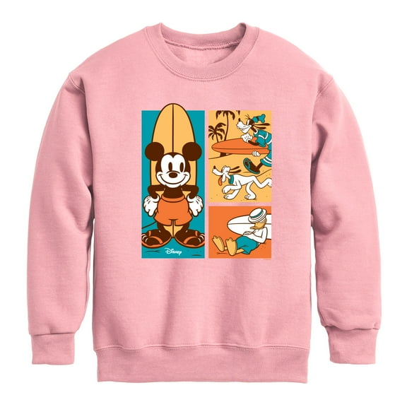 Disney - Mickey & Friends - Donald Duck, Goofy, & Pluto - Sun, Sand, & Surf - Toddler And Youth Crewneck Fleece Sweatshirt
