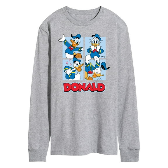 Mickey & Friends - Donald Duck Grid - Men's Long Sleeve T-Shirt