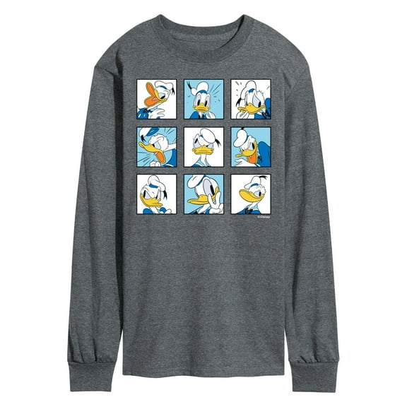 Mickey & Friends - Donald Duck Grid - Men's Long Sleeve T-Shirt