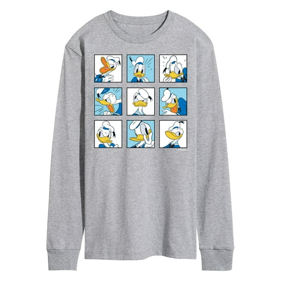 Mickey & Friends - Donald Duck Grid - Men's Long Sleeve T-Shirt