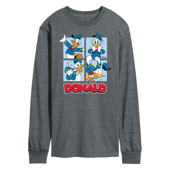 Mickey & Friends - Donald Duck Grid - Men's Long Sleeve T-Shirt