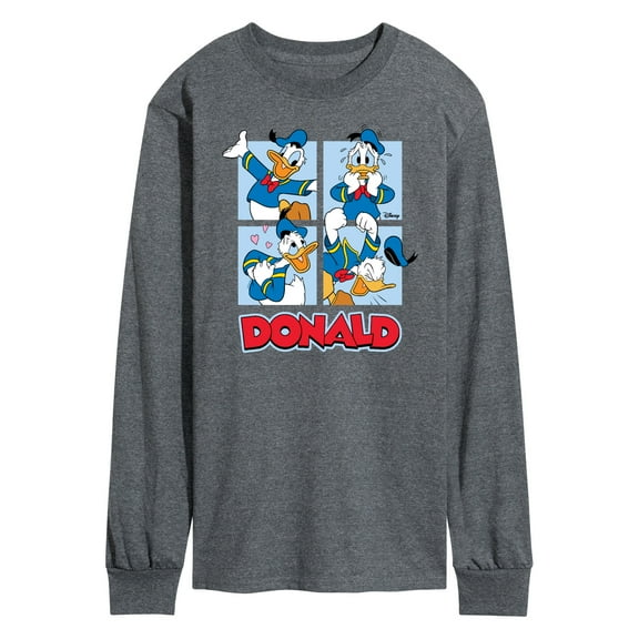 Mickey & Friends - Donald Duck Grid - Men's Long Sleeve T-Shirt