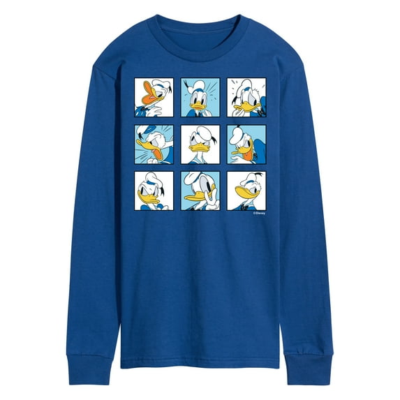 Mickey & Friends - Donald Duck Grid - Men's Long Sleeve T-Shirt