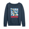 thumbnail image 1 of Mickey & Friends - Donald Duck Grid - Women's Lightweight French Terry Long Sleeve Shirt, 1 of 5