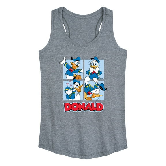 Mickey & Friends - Donald Duck Grid - Women's Racerback Tank Top