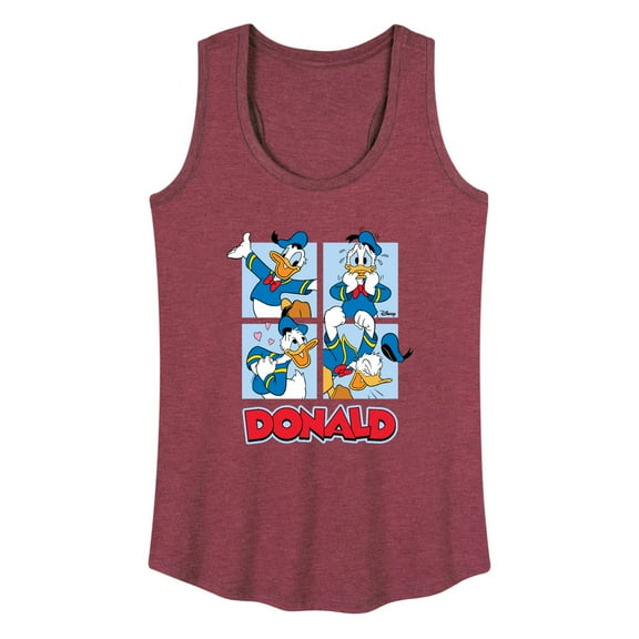 Mickey & Friends - Donald Duck Grid - Women's Racerback Tank Top