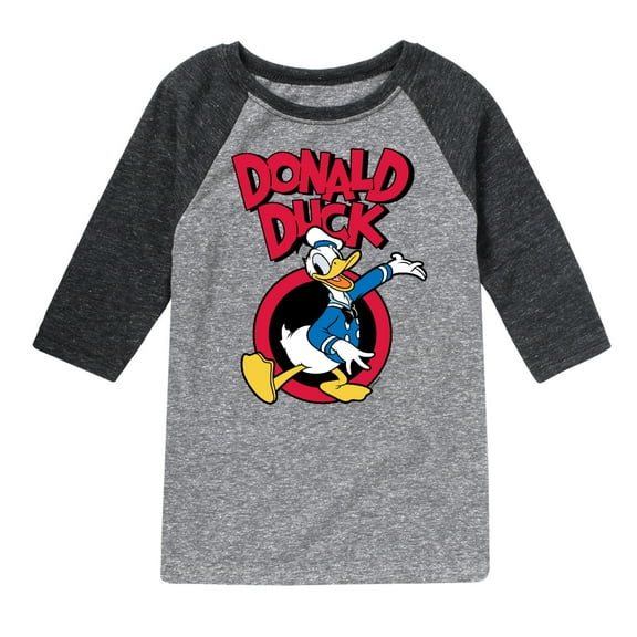 Mickey & Friends - Donald Duck - Toddler And Youth Raglan Graphic T-Shirt