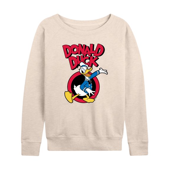 Mickey & Friends - Donald Duck - Women's Lightweight French Terry Long Sleeve Shirt