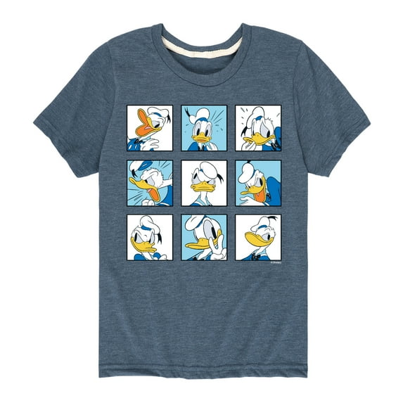 Mickey & Friends - Donald Grid - Toddler And Youth Short Sleeve Graphic T-Shirt