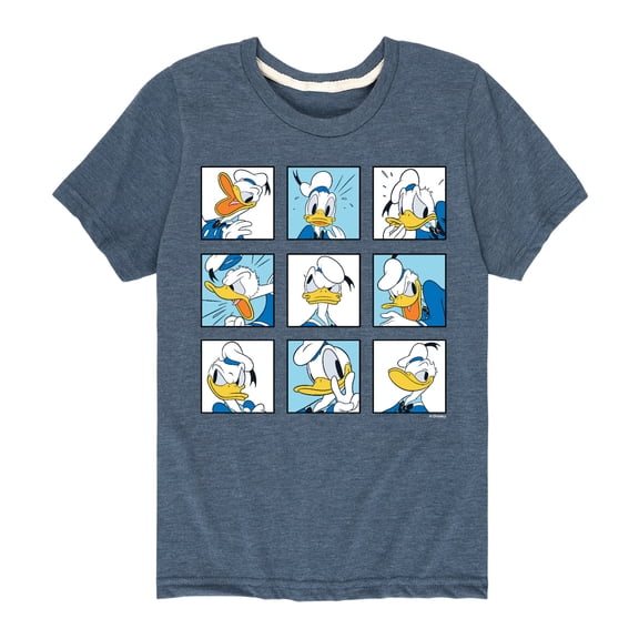 Mickey & Friends - Donald Grid - Toddler And Youth Short Sleeve Graphic T-Shirt