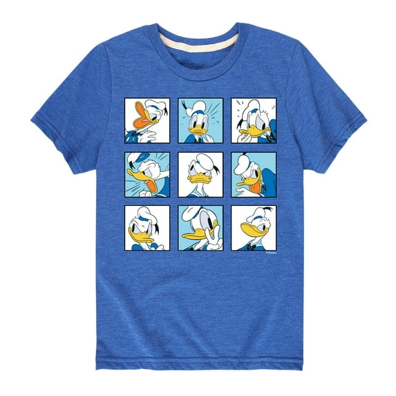 Mickey & Friends - Donald Grid - Toddler And Youth Short Sleeve Graphic T-Shirt