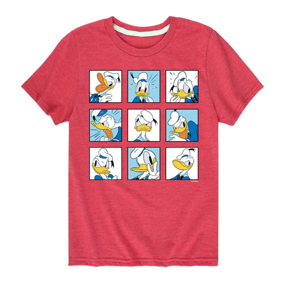 Mickey & Friends - Donald Grid - Toddler And Youth Short Sleeve Graphic T-Shirt