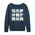 thumbnail image 1 of Mickey & Friends - Donald Grid - Women's Lightweight French Terry Long Sleeve Shirt, 1 of 5
