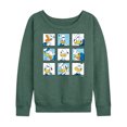 thumbnail image 1 of Mickey & Friends - Donald Grid - Women's Lightweight French Terry Long Sleeve Shirt, 1 of 5