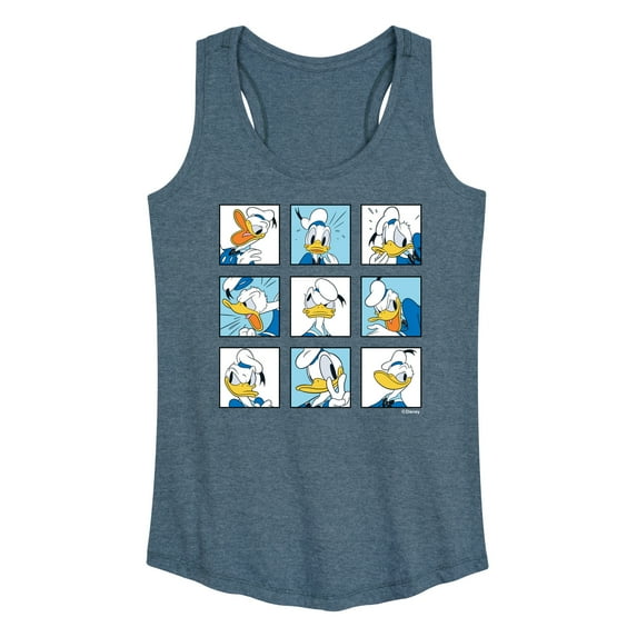 Mickey & Friends - Donald Grid - Women's Racerback Tank Top