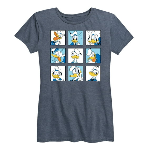 Mickey & Friends - Donald Grid - Women's Short Sleeve Graphic T-Shirt