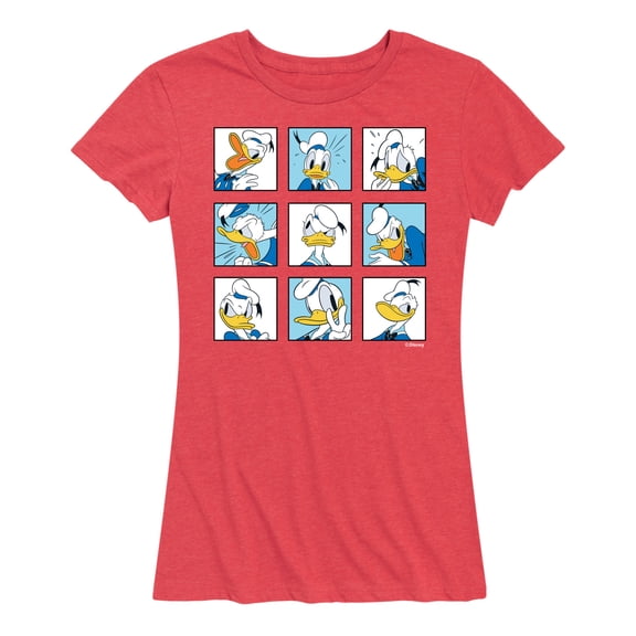 Mickey & Friends - Donald Grid - Women's Short Sleeve Graphic T-Shirt