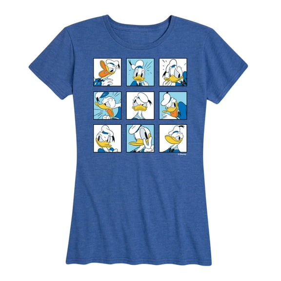 Mickey & Friends - Donald Grid - Women's Short Sleeve Graphic T-Shirt