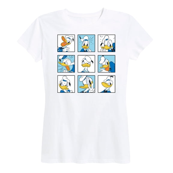 Mickey & Friends - Donald Grid - Women's Short Sleeve Graphic T-Shirt