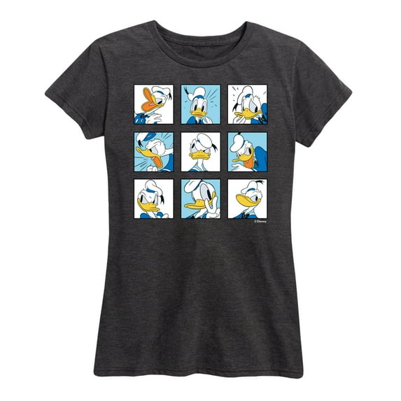 Mickey & Friends - Donald Grid - Women's Short Sleeve Graphic T-Shirt