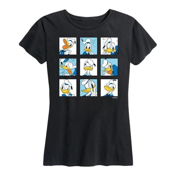 Mickey & Friends - Donald Grid - Women's Short Sleeve Graphic T-Shirt