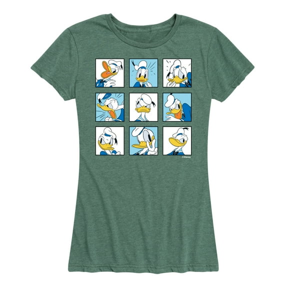 Mickey & Friends - Donald Grid - Women's Short Sleeve Graphic T-Shirt